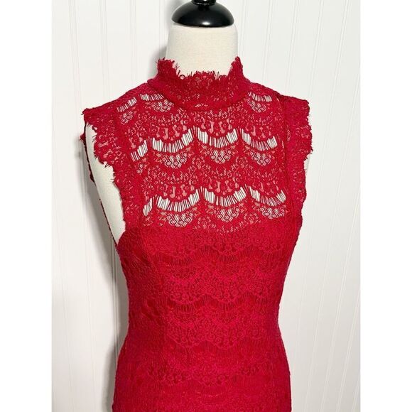 Intimately Free People Women's Daydream Lace Mini Dress Red‎ Medium - Picture 5 of 12